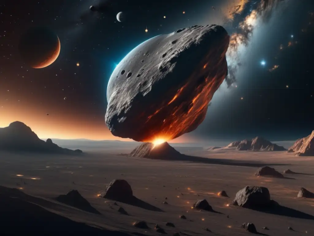 Impacto asteroides en la Tierra: Imagen 8k detallada muestra asteroide colosal