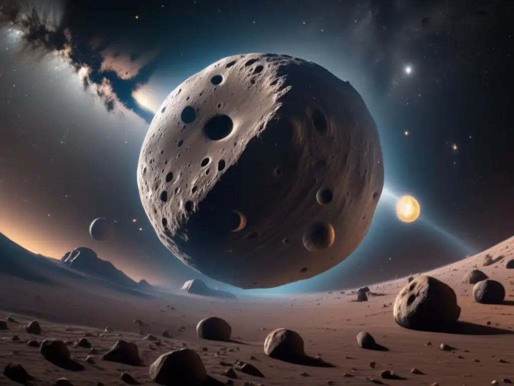 Impacto asteroides tipo C extinciones, belleza y misterio de asteroides en el espacio