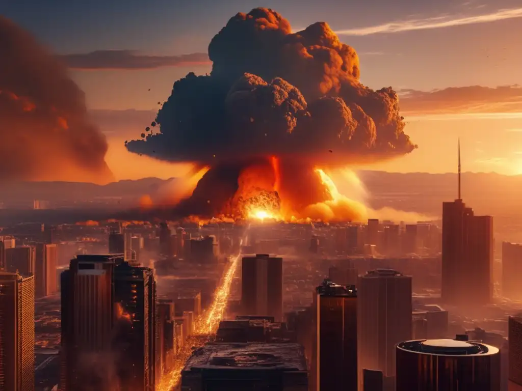 Impacto de meteorito en ciudad: caos, destrucción y fuerzas de la naturaleza