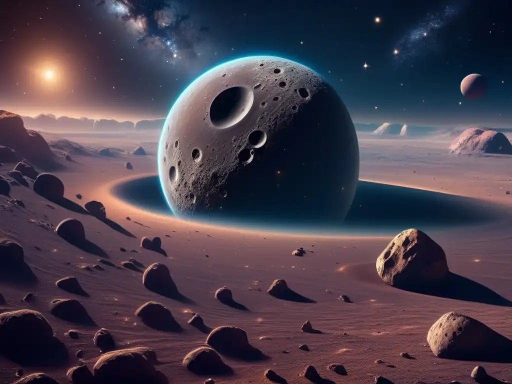 Importancia de la explotación de asteroides: 8k imagen detalla el espacio exterior con asteroides impresionantes