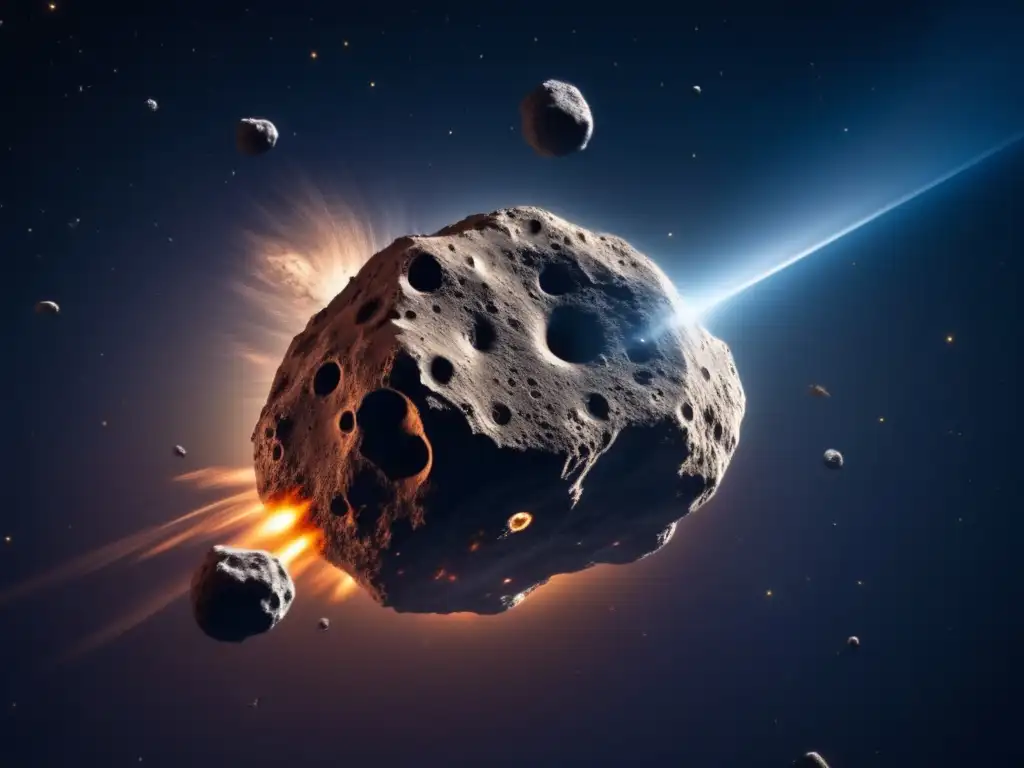 Importancia ética de la defensa planetaria: asteroide en el espacio, impactante y misteriosa, riesgos y responsabilidad