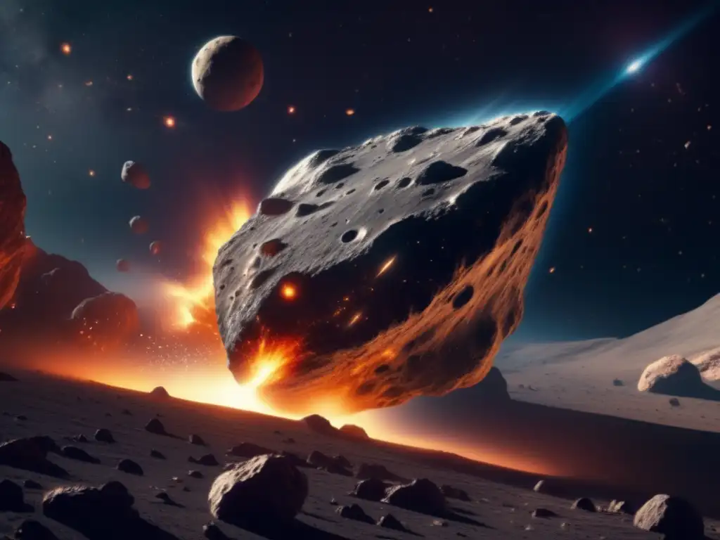 Un impresionante asteroide 8k en detalle, con riesgo de impacto y resonancias orbitales