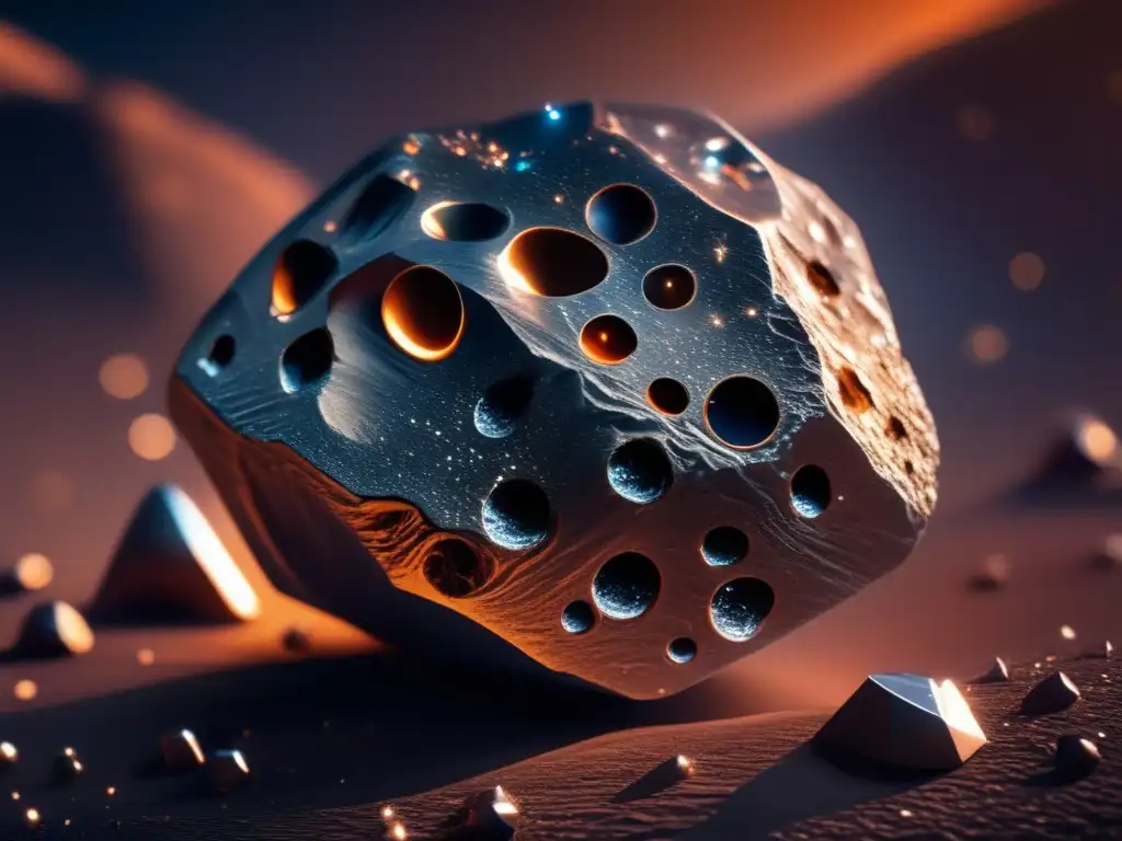 Impresionante imagen en 8k de un asteroide metálico con silicatos en la astronomía