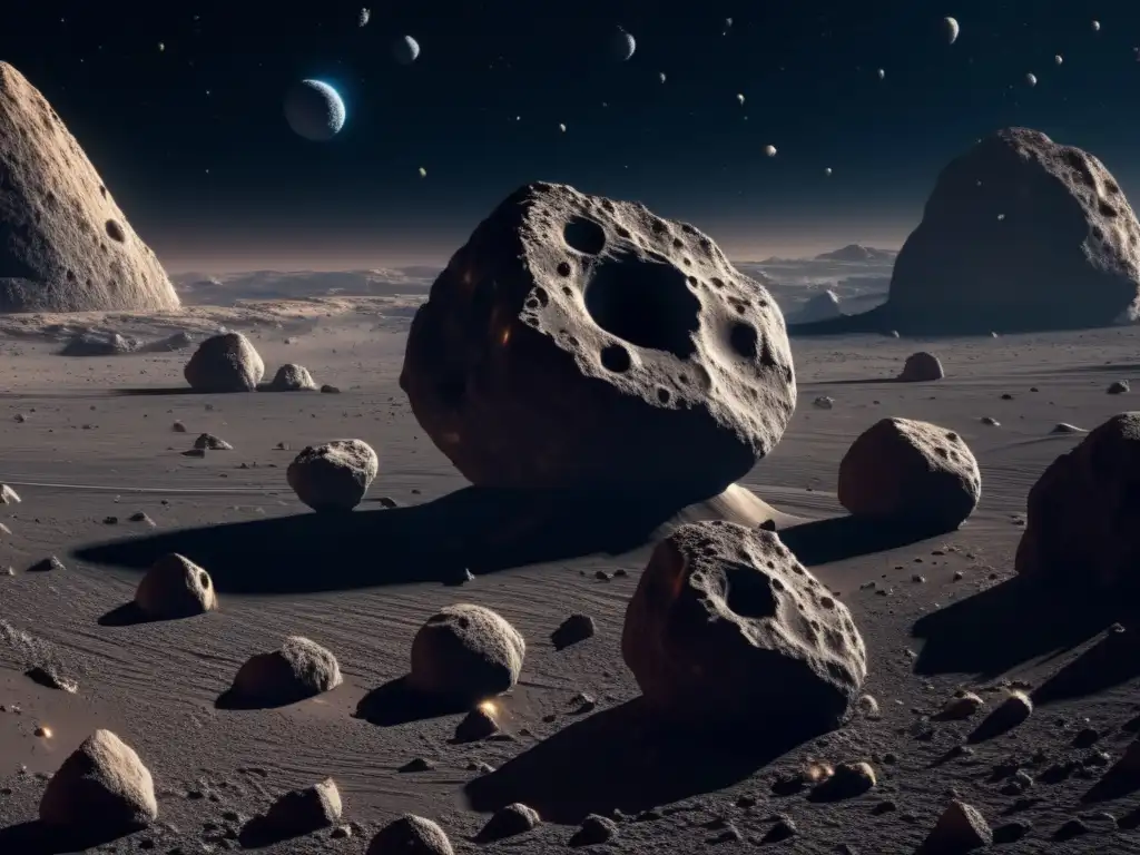 Impresionante imagen 8k de asteroides en el cosmos - Consideraciones éticas alteración asteroides cosmos