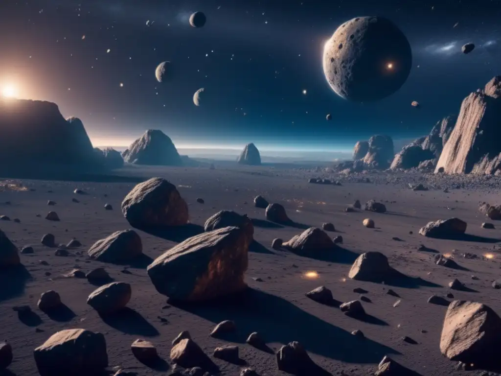 Impresionante imagen 8k de asteroides en el espacio: desintegración o colisión
