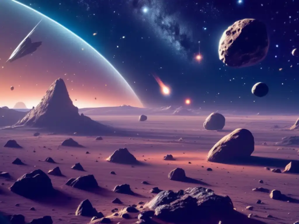 Increíble biominería espacial en asteroides: extracción de metales y belleza del espacio