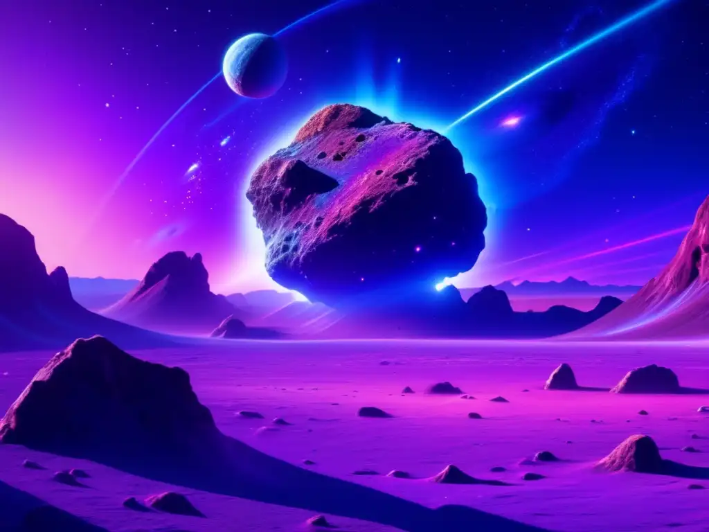 Increíble imagen 8K de un asteroide rocoso rodeado de una nebulosa hipnotizante