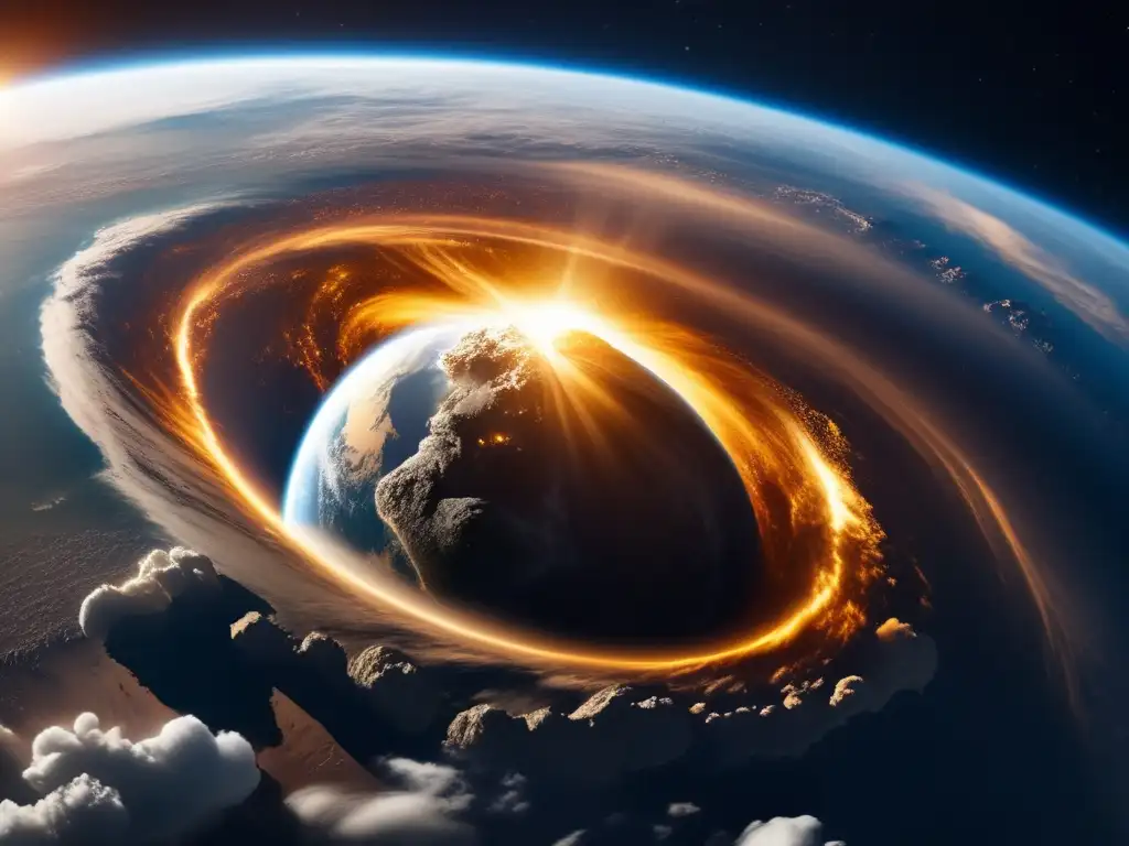 Influencia asteroides cambio climático: vista impresionante de la Tierra desde el espacio