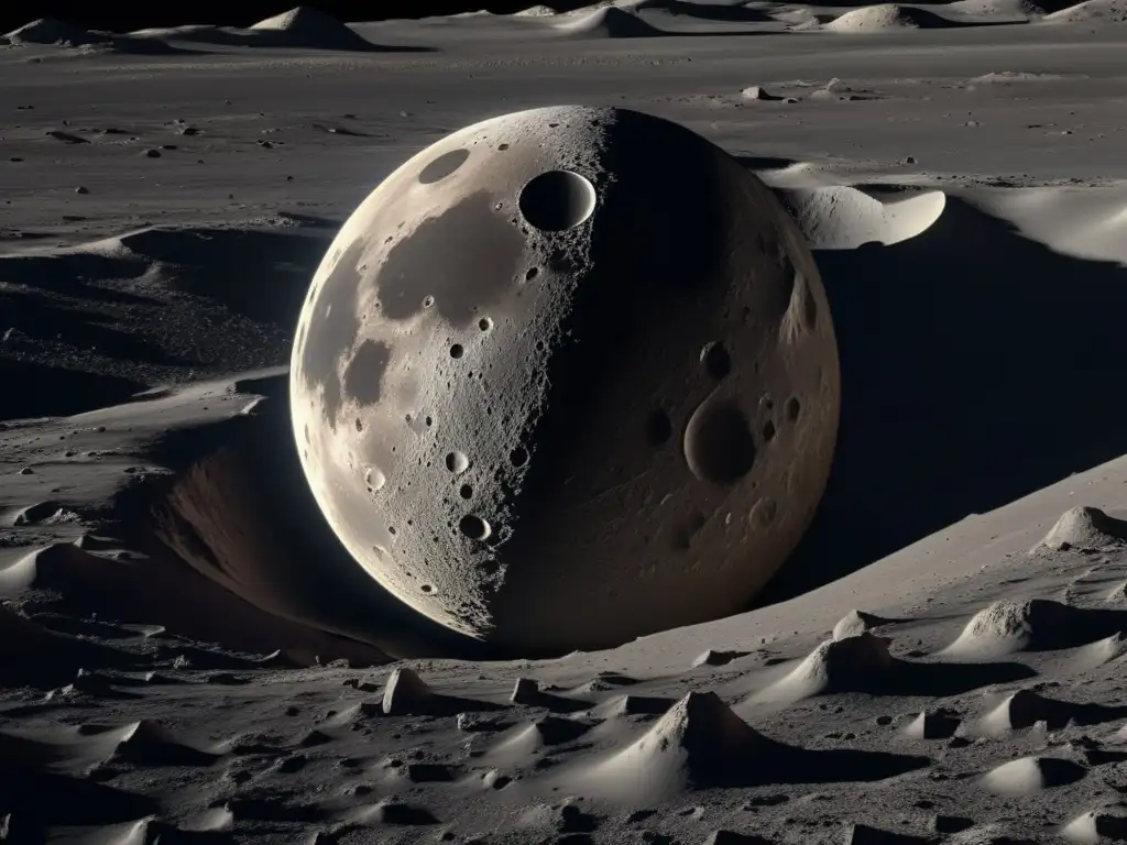 Conexión lunar asteroides basálticos: la belleza y misterio de la luna y los asteroides en una imagen 8k ultradetallada