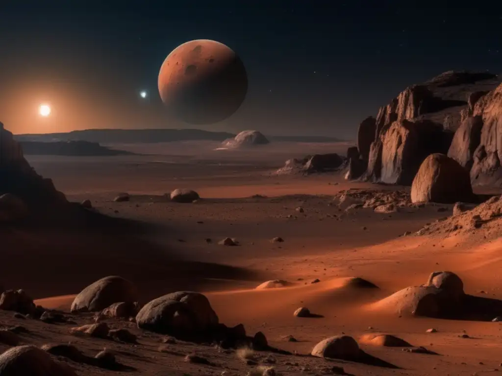 Fotografía en 8k de las lunas de Marte, Phobos y Deimos, con detalles impresionantes