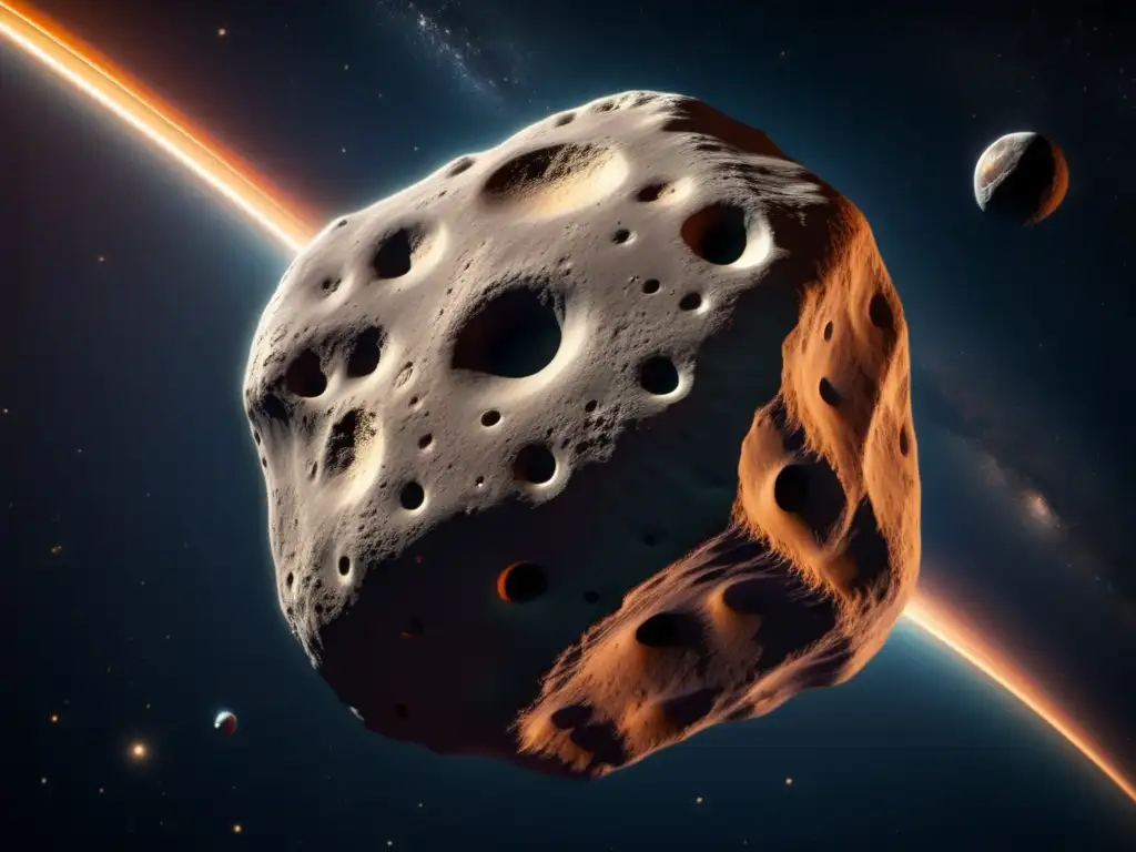 Majestuoso asteroide en el espacio con detalles increíbles