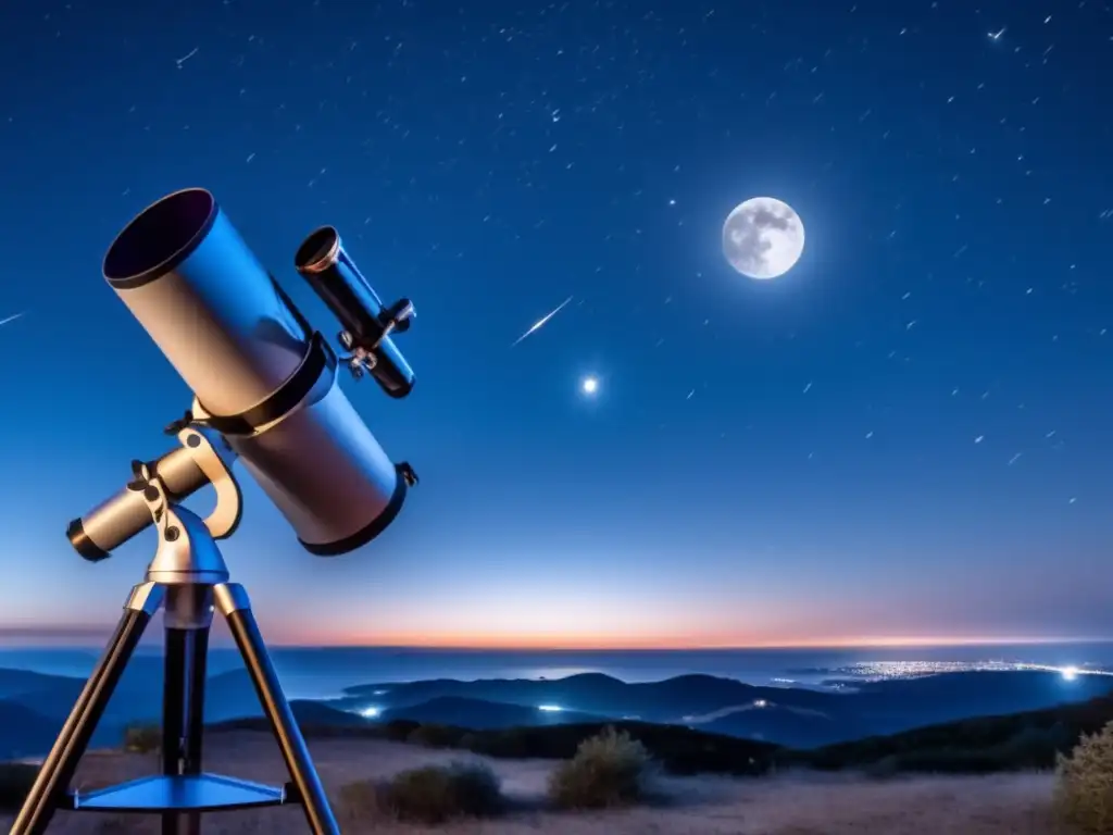 Maravillosa imagen 8K muestra cielo nocturno sereno, con estrellas brillantes y luna llena