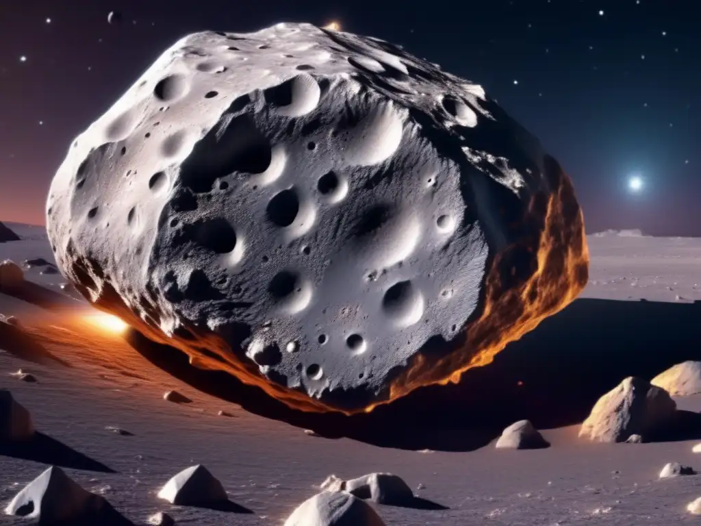 Exploración asteroides: Psyche, metalico, craters, terreno, misterio, espacio profundo