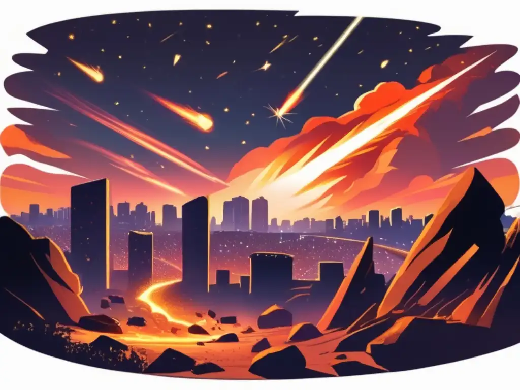 Meteoritos en la cultura popular: impacto apocalíptico en el cielo, caos y destrucción, miedo y asombro