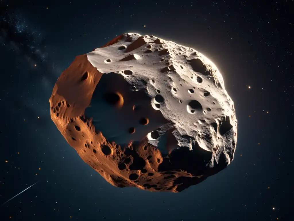 Microorganismos en asteroides flotando en el espacio