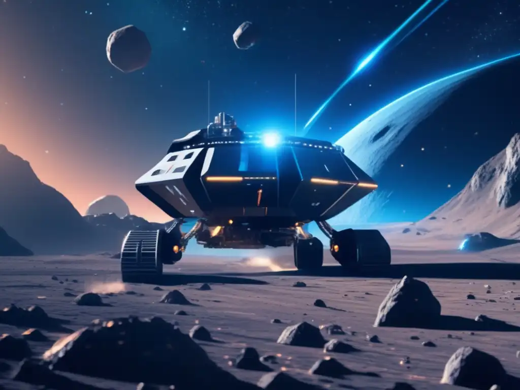 Operación minera futurista en un asteroide: Exploración y aprovechamiento de asteroides