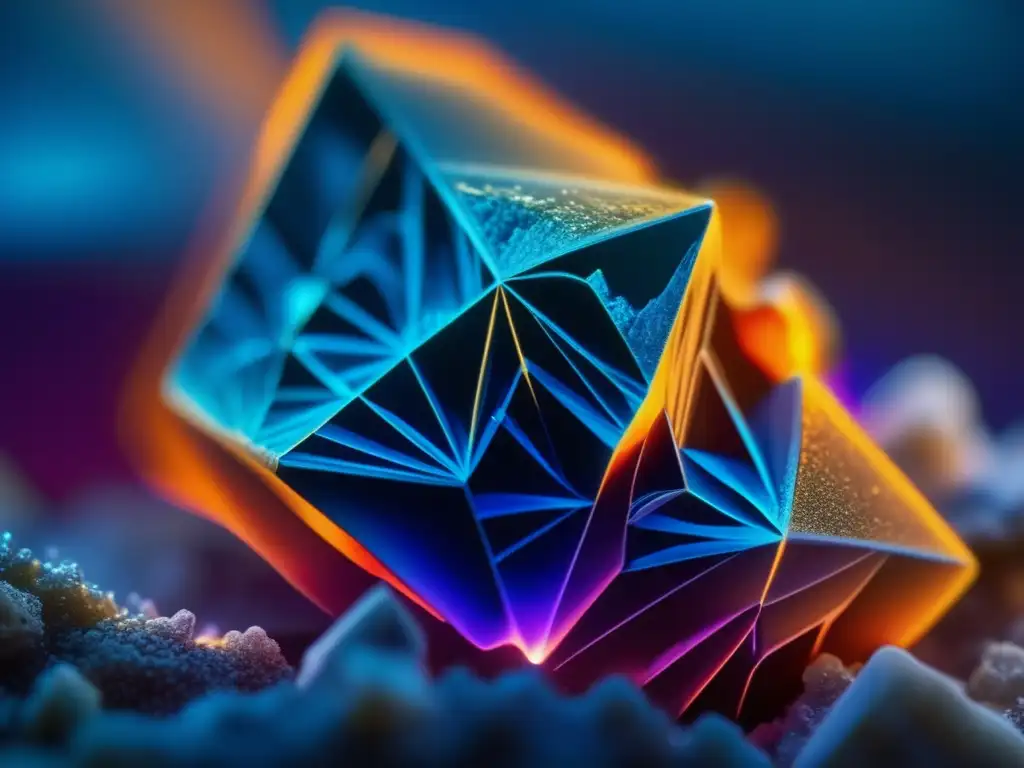 Mineral silicato: detalles reflectantes y colores cautivadores en estructuras cristalinas