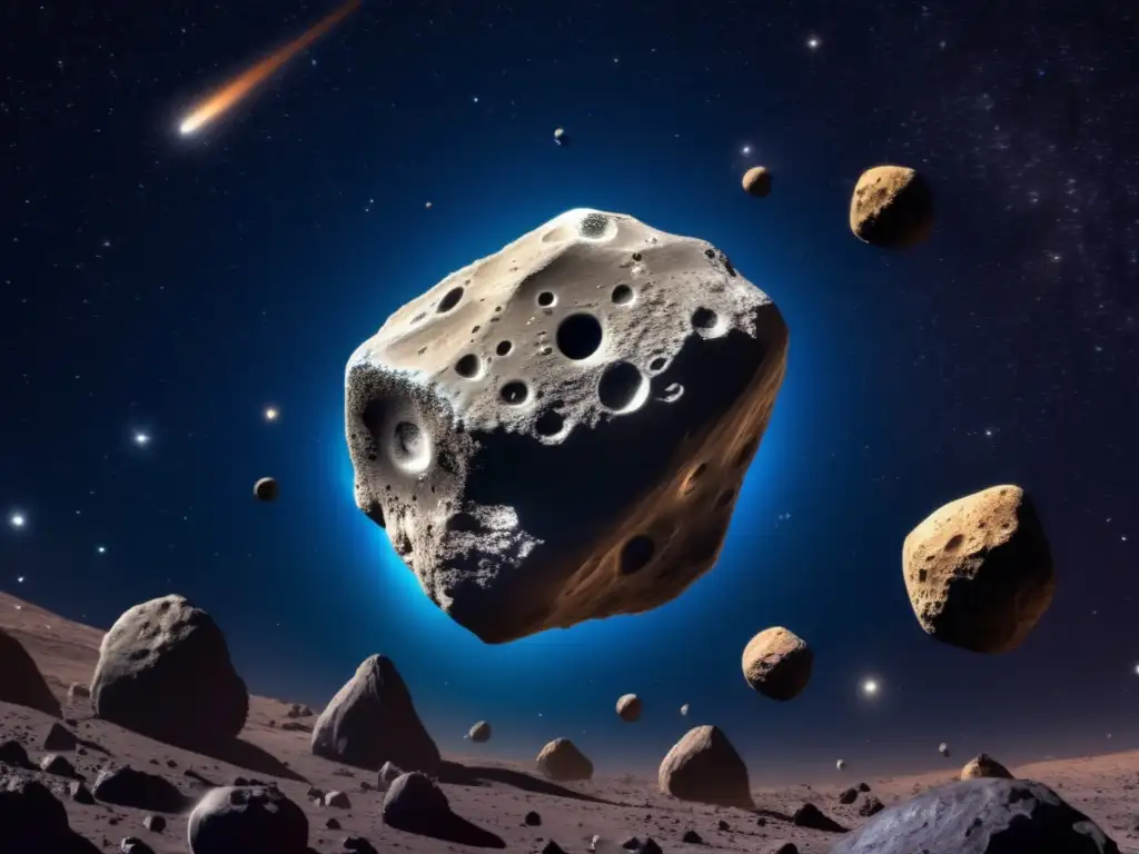 Minería de asteroides y ley espacial en cautivadora imagen