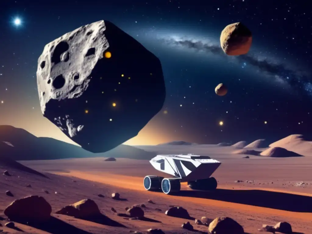 Minería de asteroides: leyes y ética en imagen de operación espacial
