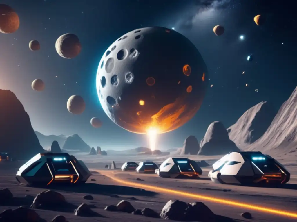 Mineria futurista en asteroide: Startups espaciales economía circular extraterrestre