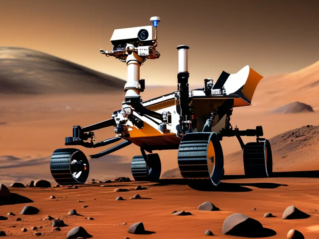 Misiones explorar lunas Marte: Curiosity Rover en detallada exploración y paisaje marciano