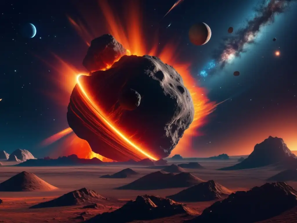 Mitos y leyendas inspirados por asteroides en un paisaje impactante