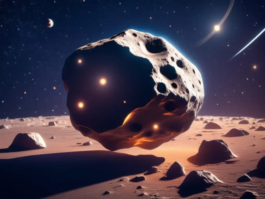 Modelo 3D de asteroide en el espacio - Proyectos escolares asteroides matemáticas