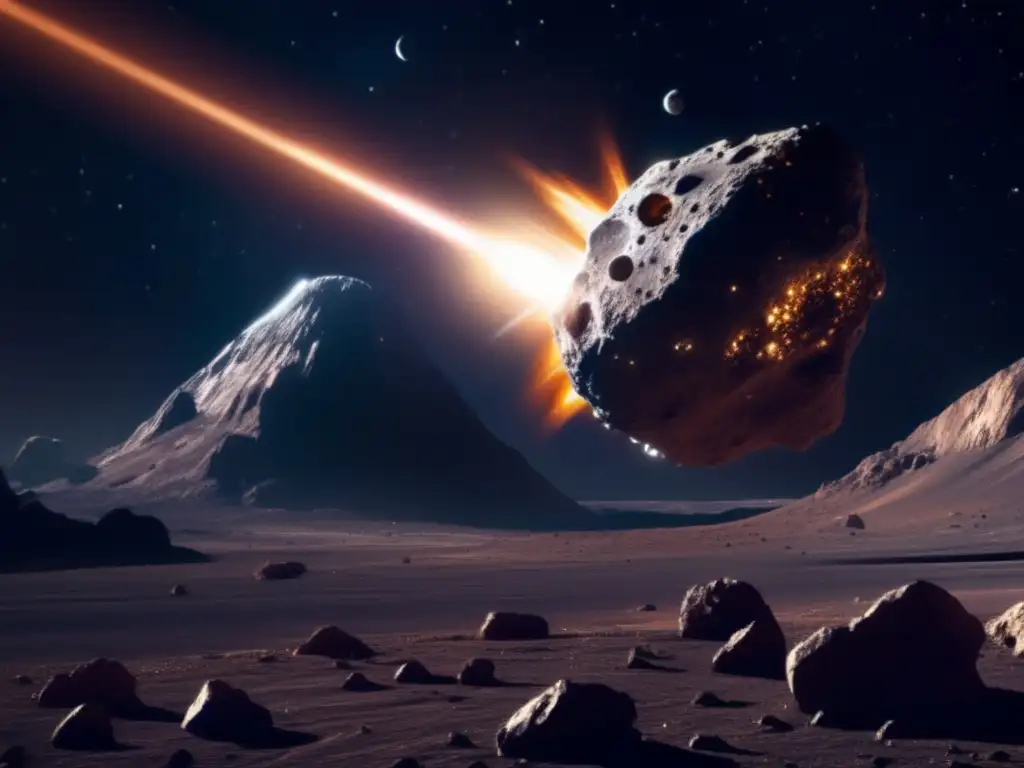 Nave futurista cambia trayectoria asteroides en exploración espacial