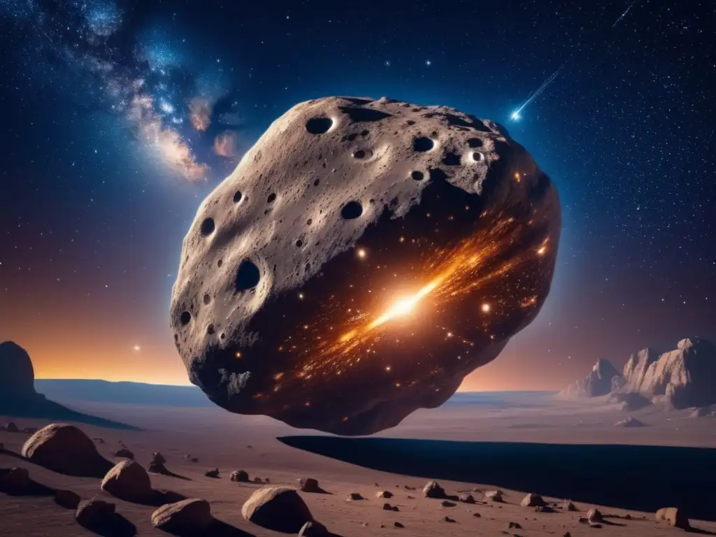 Noche estrellada con asteroide: Exploración y aprovechamiento de asteroides