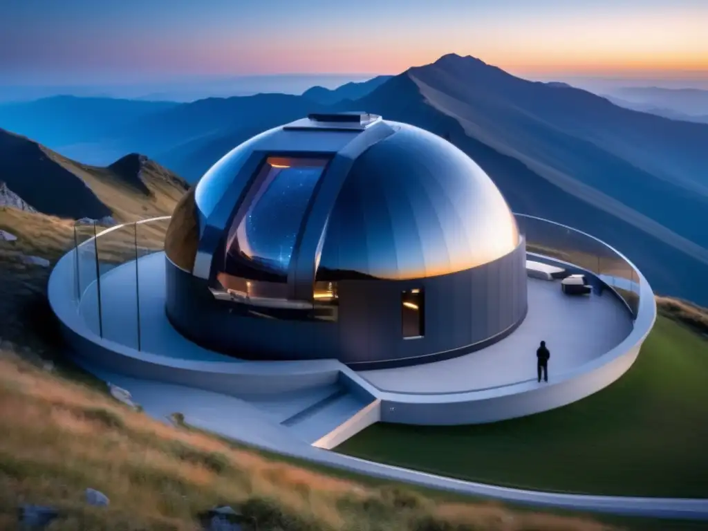 Observatorio de alta tecnología en la cima de una montaña - Sensores de gravedad para asteroides
