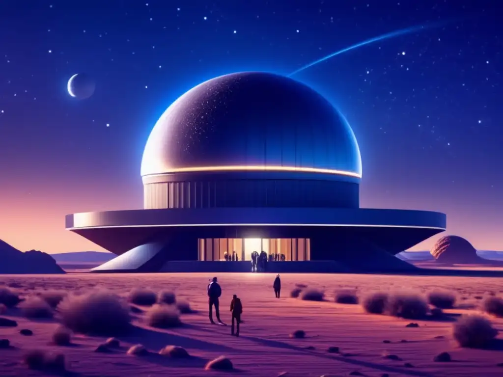 Observatorio futurista en desierto