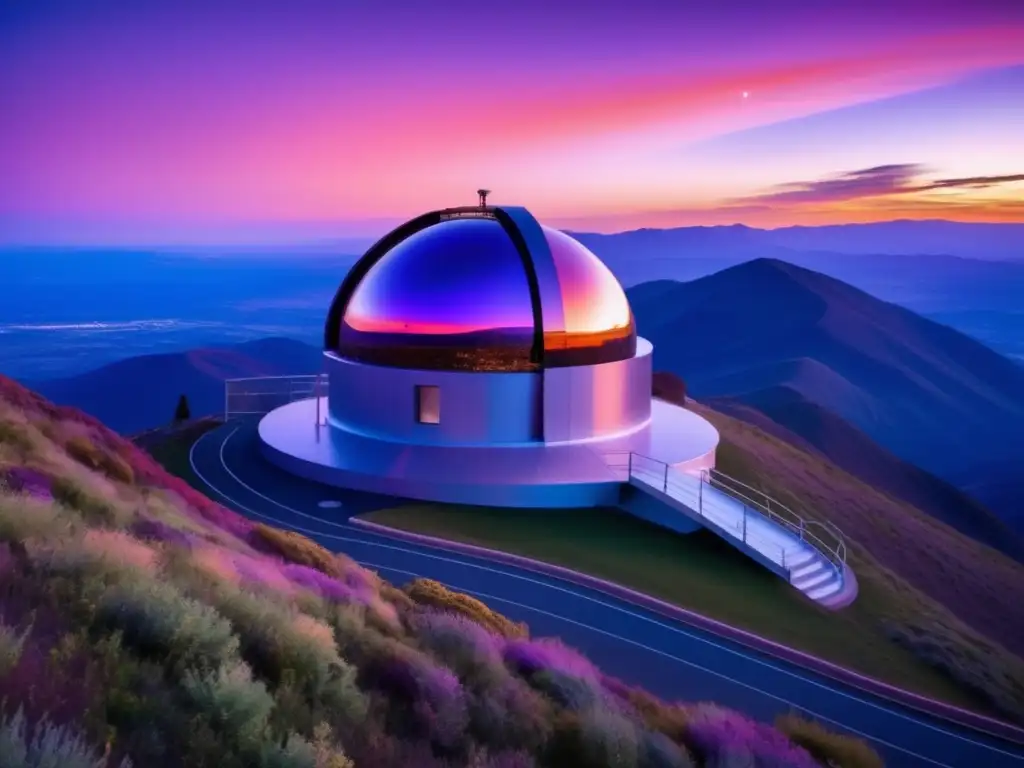 Observatorio futurista captura la belleza del universo Observatorio moderno en la cima de una montaña