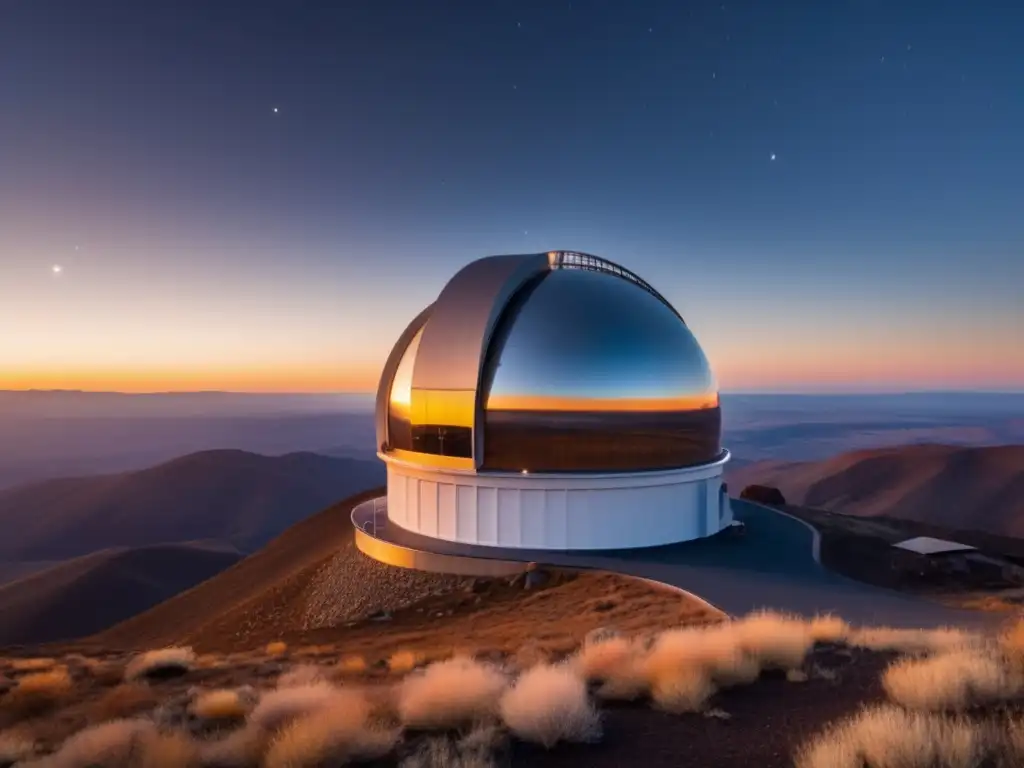 Observatorio remoto en la montaña