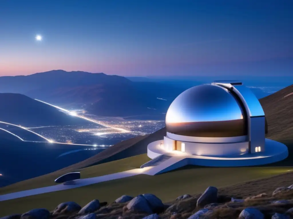 Observatorio vanguardista para detección temprana de NEOs, con diseño moderno, telescopios avanzados y defensa planetaria