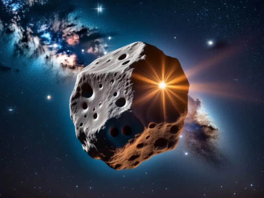 Ocasiones cuando asteroides eclipsan estrellas: radiante asteroide en el cielo estrellado