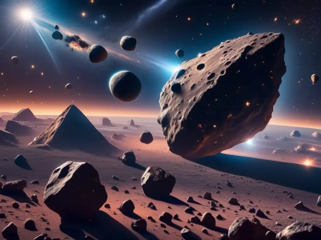 Órbitas de asteroides peligrosos en un cautivador paisaje espacial