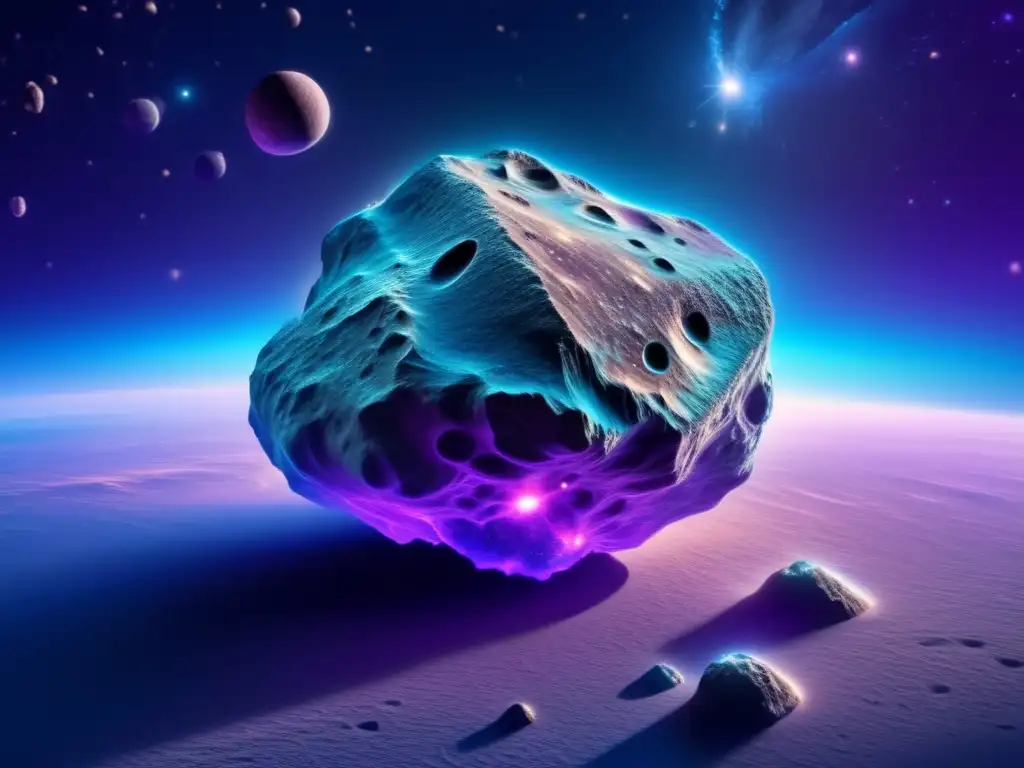 Composición orgánica de asteroide en el espacio