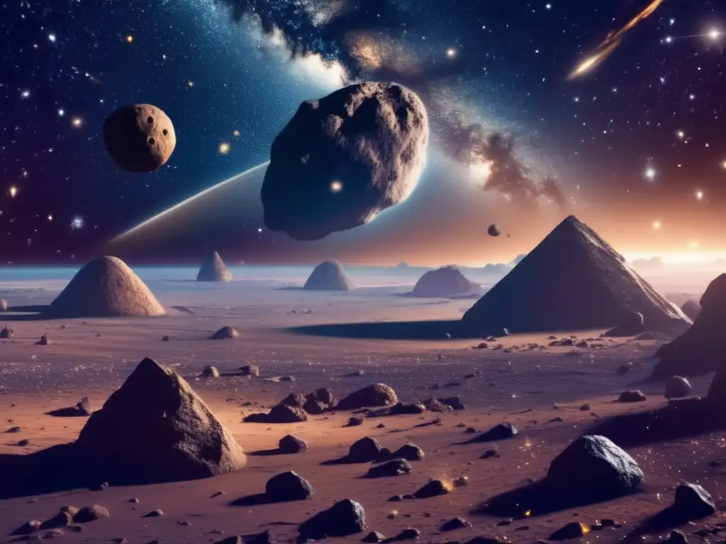 Paisaje celestial con asteroides: minería de asteroides, leyes y ética