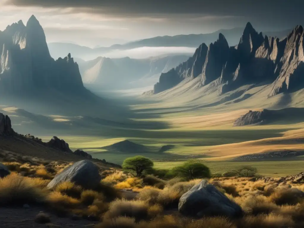 Paisaje desolado con estación solar generadora de energía limpia, viabilidad energía solar espacial