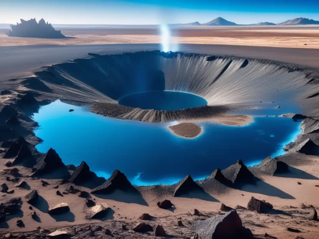 Paisaje surrealista impactado por meteoritos - Consecuencias y diferencias entre meteorito y meteoroide