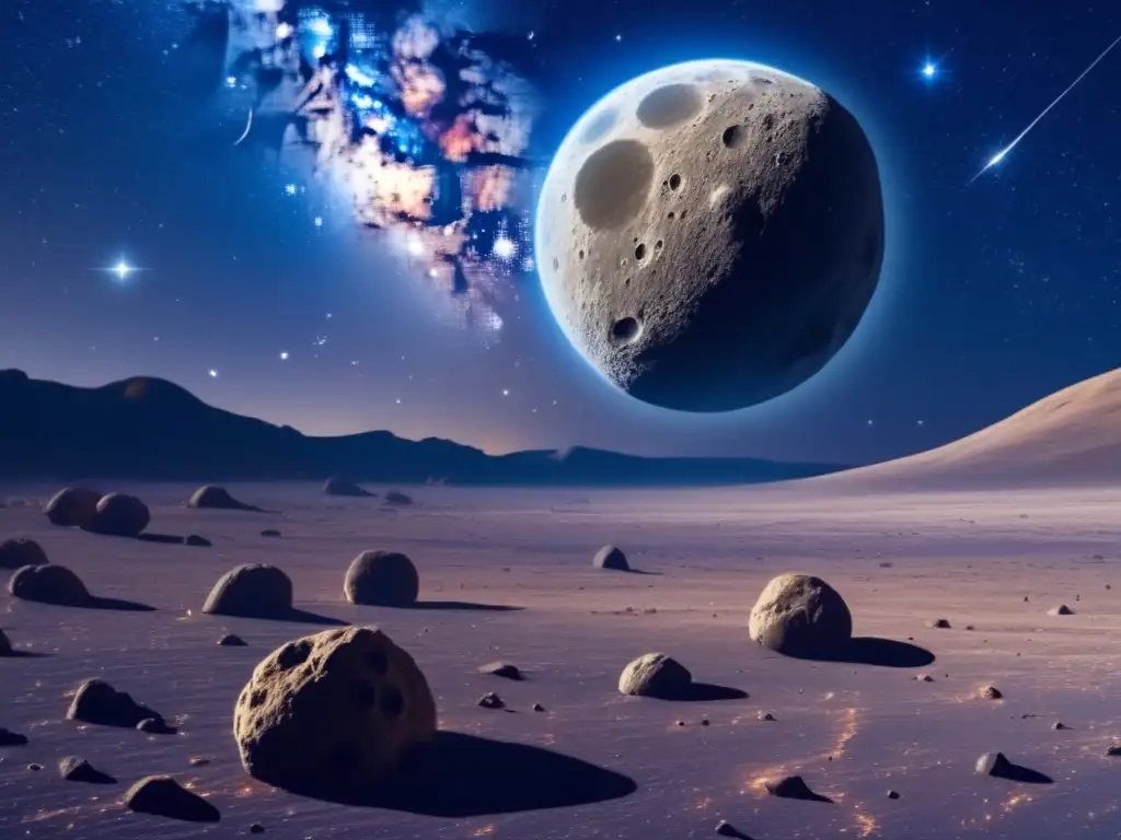 Paso cercano de NEOs: noche estrellada con asteroide