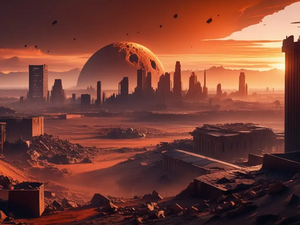 Película: Ciudad postapocalíptica con asteroides y psicología