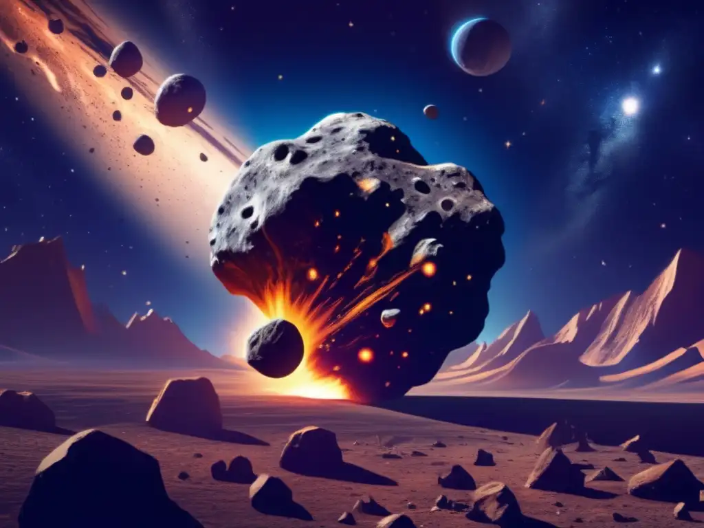 Peligro inminente y escala impresionante de impacto de asteroide: Exploración de asteroides y propósito cósmico