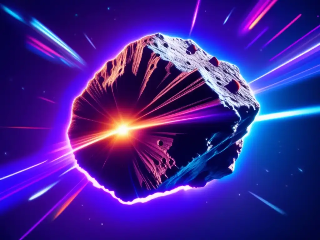 Desmitificando peligros asteroides: imagen impactante en 8k que muestra un asteroide masivo en el espacio