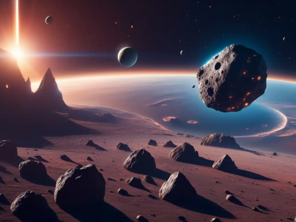 Peligroso asteroide se acerca a la Tierra en imagen 8k detallada - Minería de asteroides rentable
