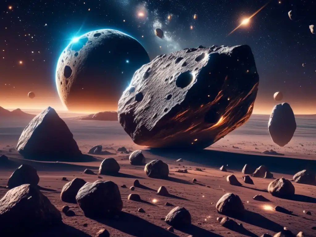 Potencial minero de asteroides metálicos en el espacio