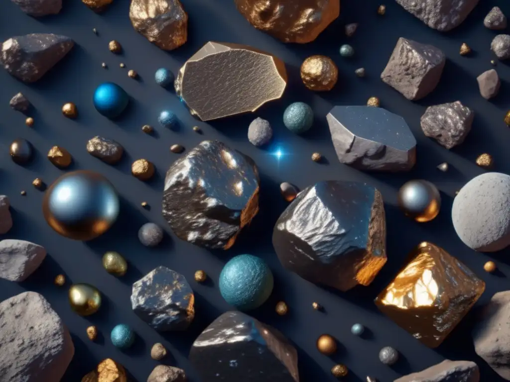 Potencial minero de asteroides metálicos: fascinante diversidad de formas y colores en una imagen 8K de alta definición