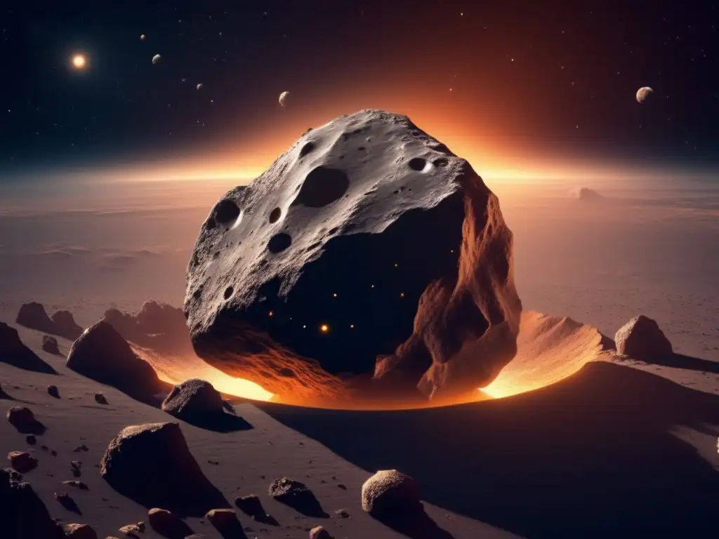Presencia de agua en asteroides flotando en el espacio