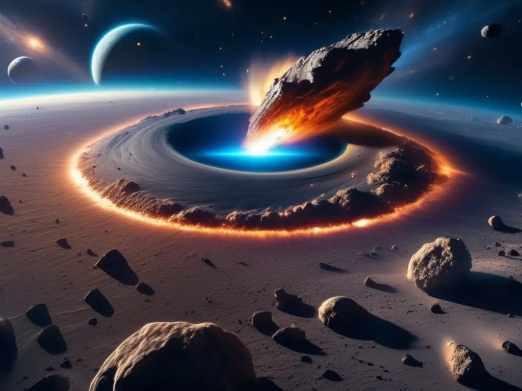 Resonancias en impacto de asteroides: impresionante imagen 8k muestra consecuencias de colisión cósmica