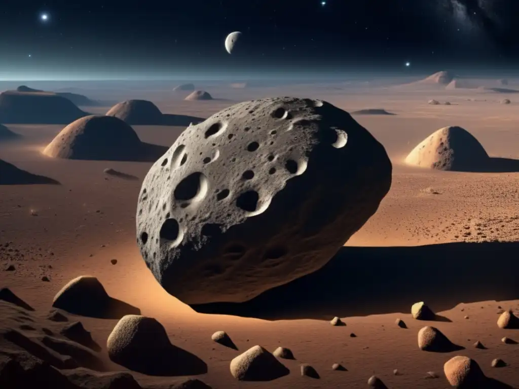 Explorando secretos de asteroides: imagen evocadora en el espacio